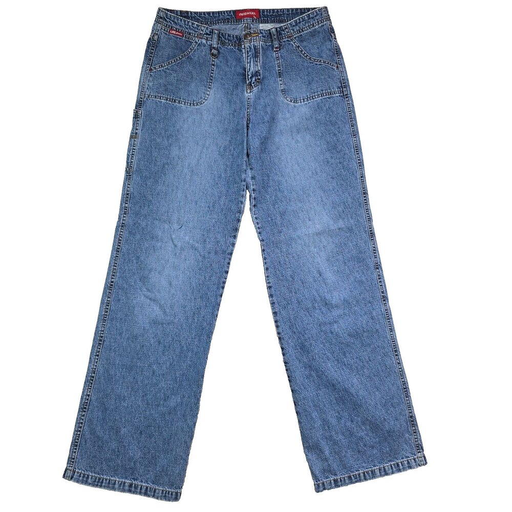 VTG Y2K Women's Unionbay Wide Leg Baggy Jeans Size 11 100% Cotton